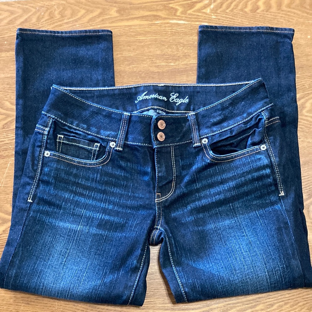 American Eagle Artist Dark Wash Denim Pants (size 4)
